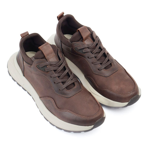 Zapato En Cuero Graso Color Moka 3308