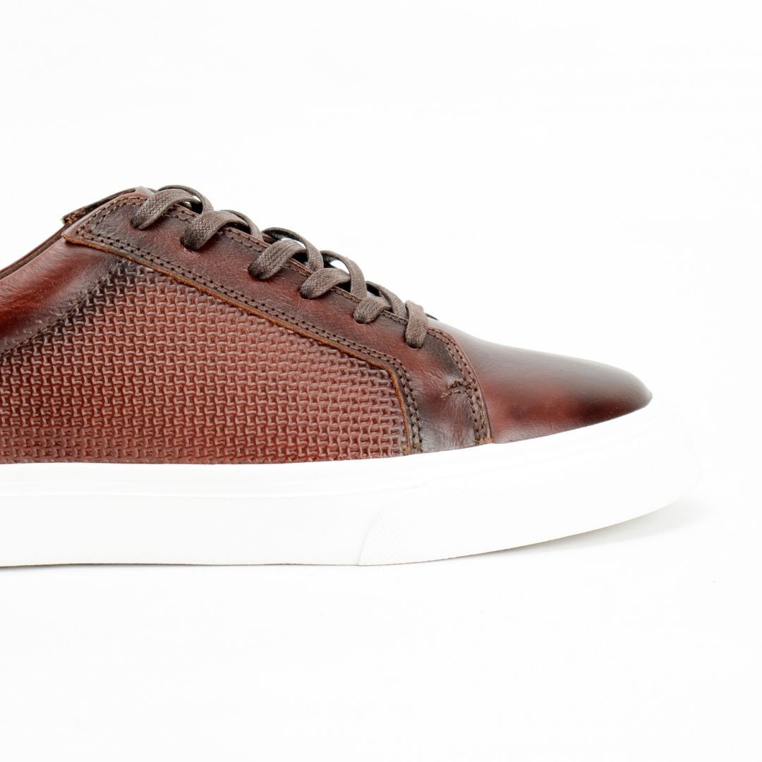 Zapato de Cuero 602 Color Café Cobrizo para Hombre
