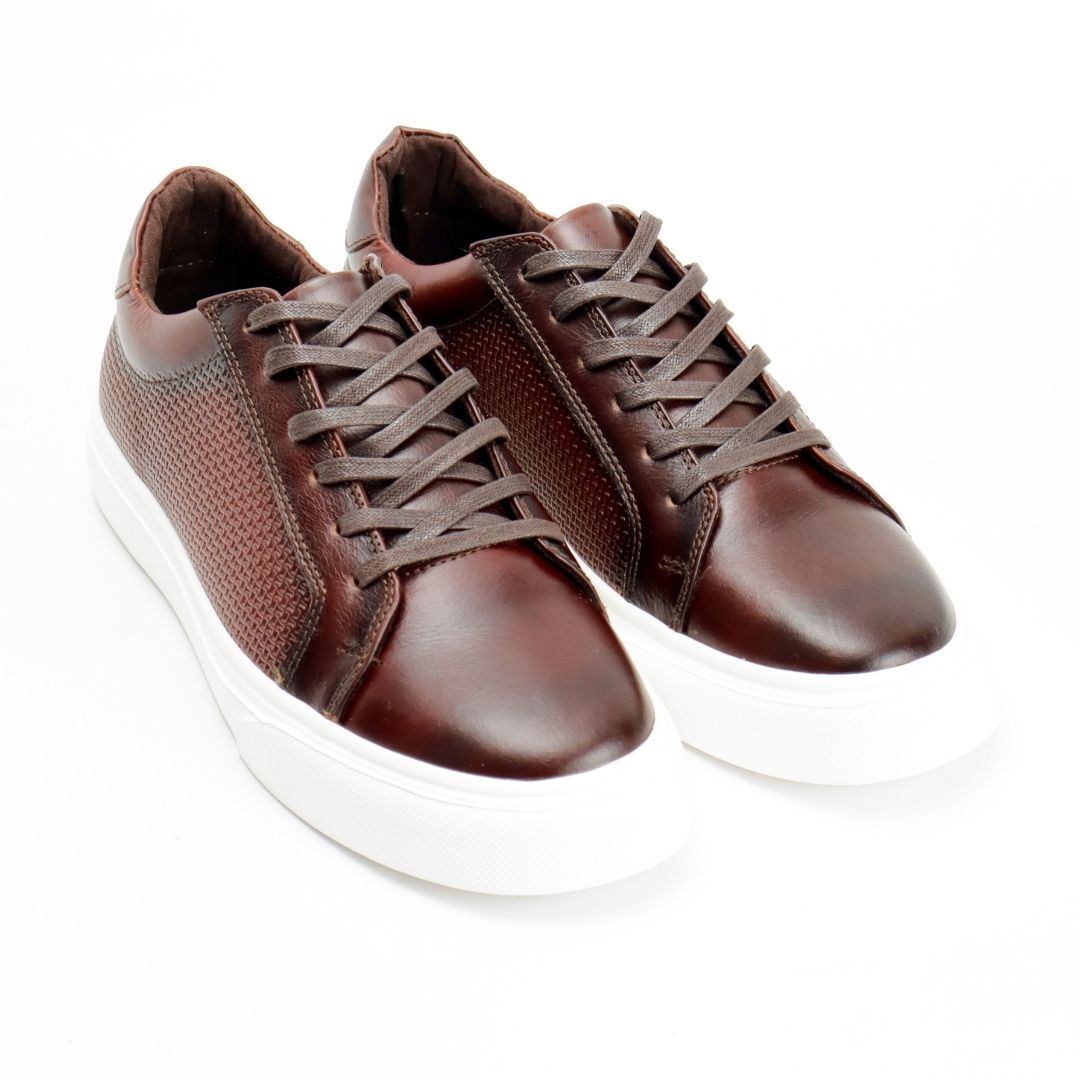 Zapato de Cuero 602 Color Café Cobrizo para Hombre