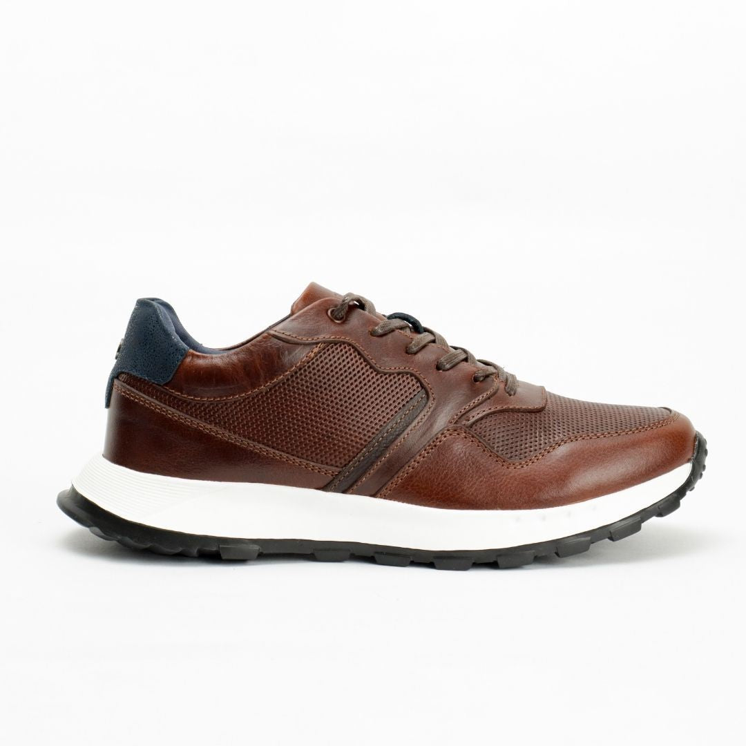 Zapato de Cuero 3211 color Coñac para Hombre
