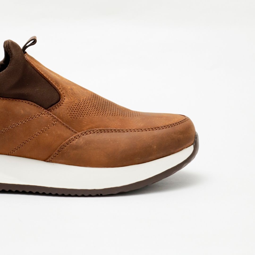 Zapato de Cuero 3201 color Miel tipo mocasín