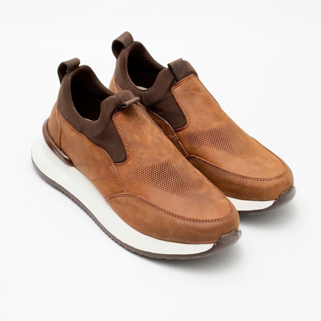 Zapato de Cuero 3201 color Miel tipo mocasín