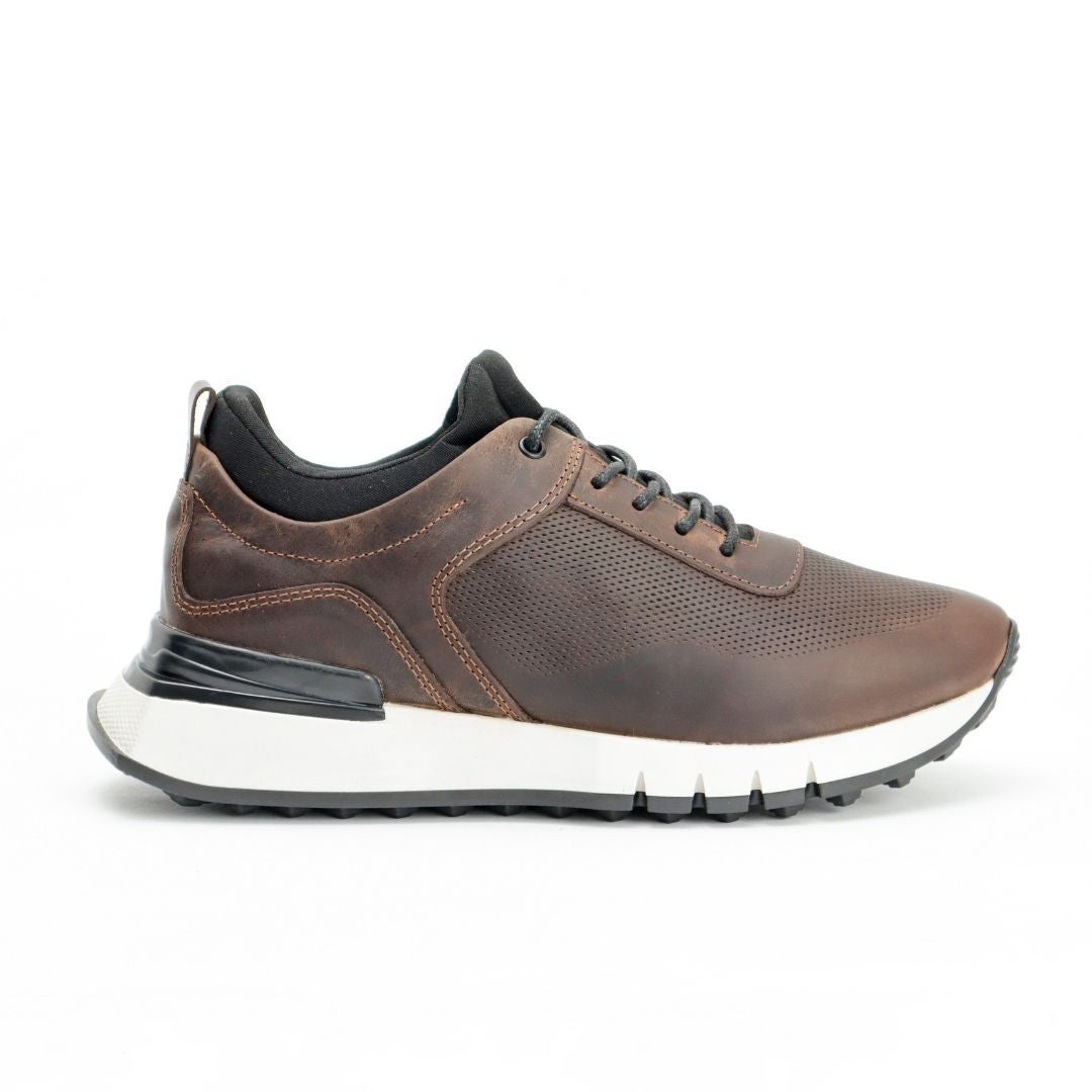 Zapato de Cuero B - 91 color Café para Hombre