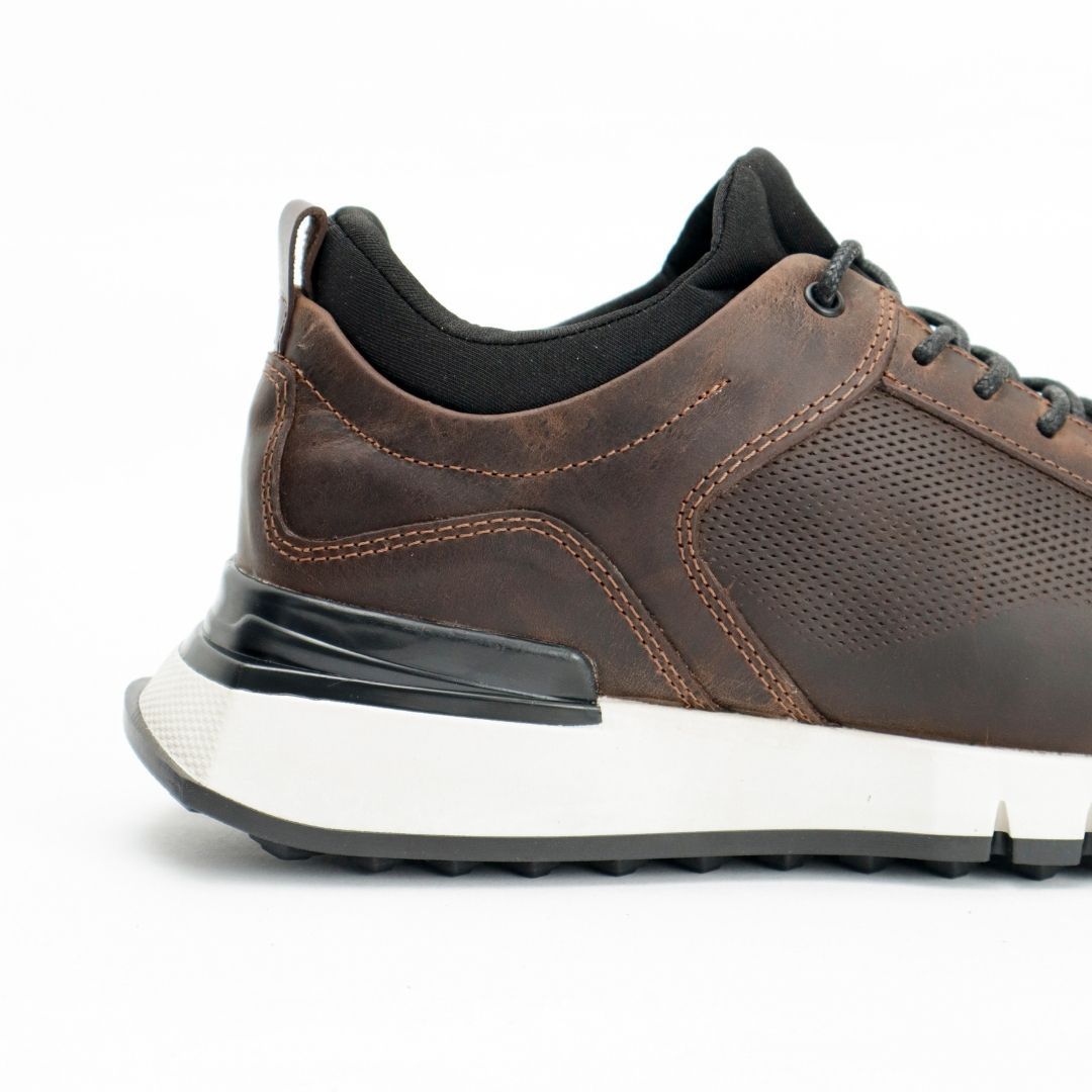 Zapato de Cuero B - 91 color Café para Hombre