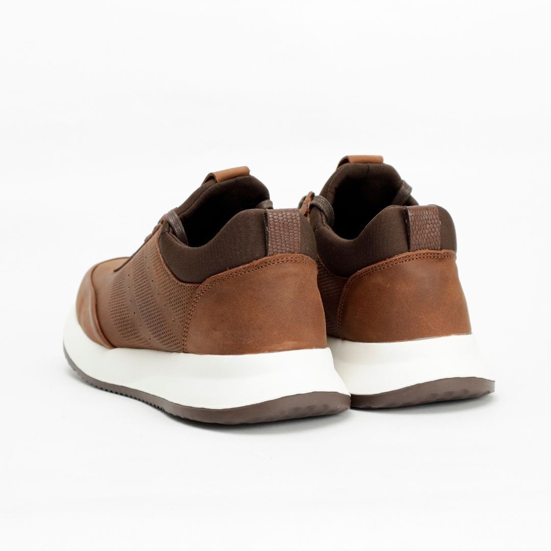 Zapato de Cuero 3216 color Miel tipo media
