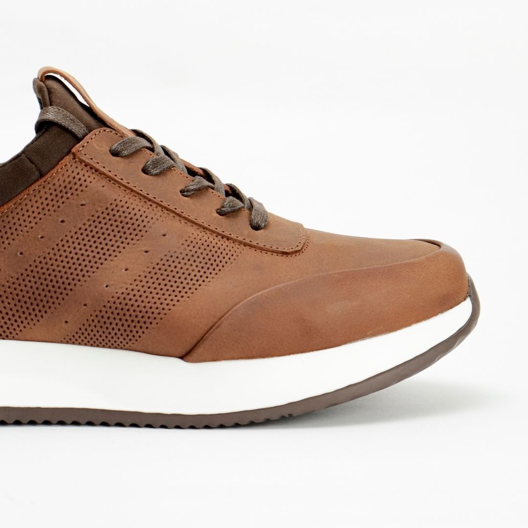Zapato de Cuero 3216 color Miel tipo media
