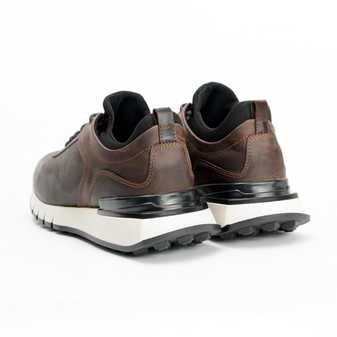 Zapato de Cuero B - 91 color Café para Hombre