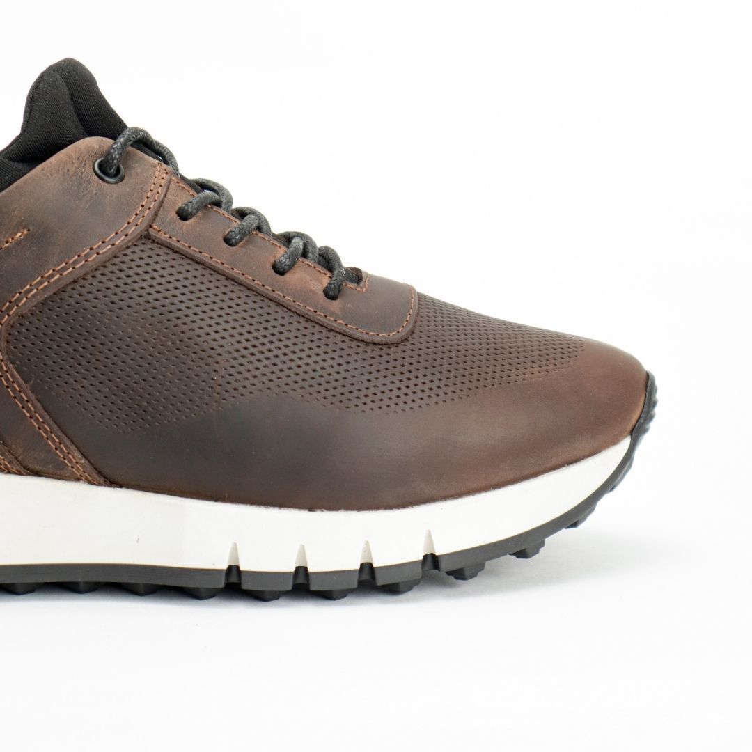 Zapato de Cuero B - 91 color Café para Hombre