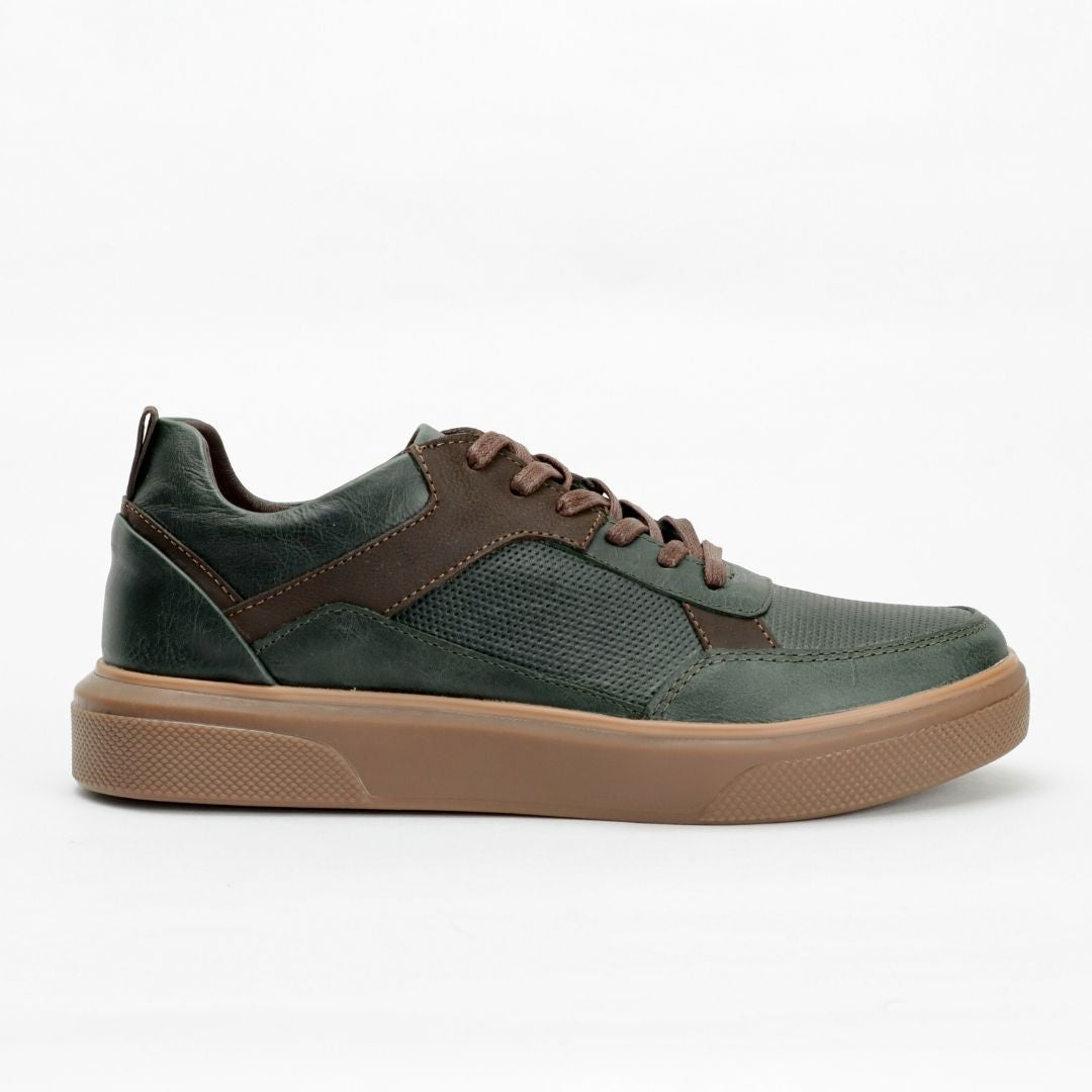 Zapato de Cuero 3218 color Verde para Hombre