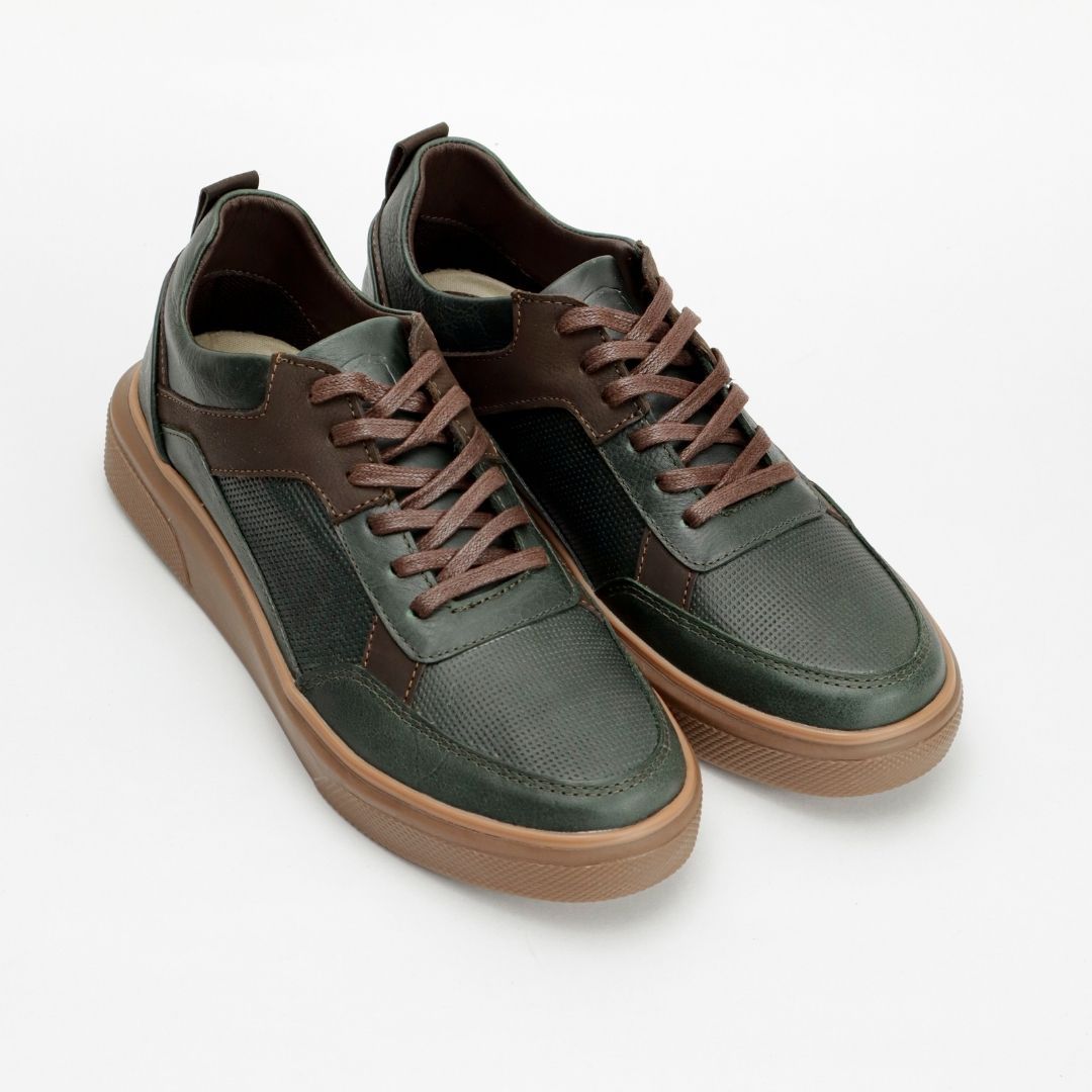 Zapato de Cuero 3218 color Verde para Hombre