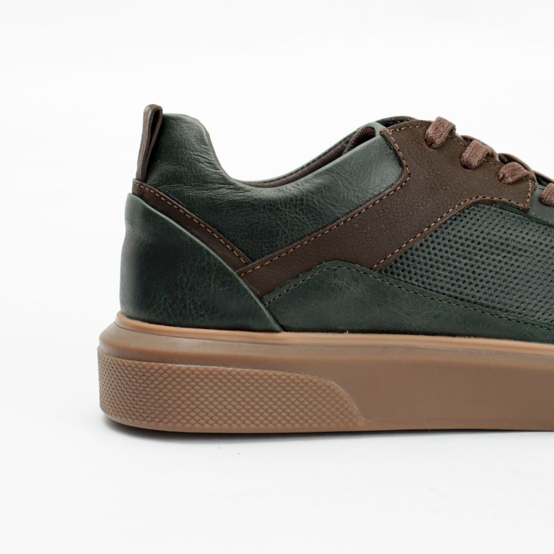 Zapato de Cuero 3218 color Verde para Hombre