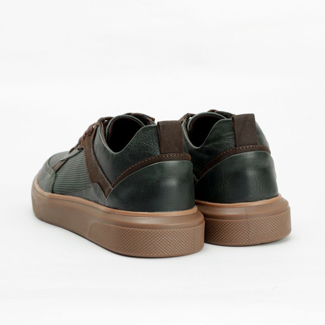 Zapato de Cuero 3218 color Verde para Hombre