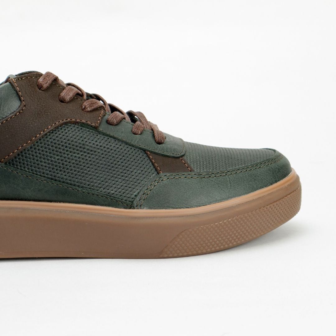 Zapato de Cuero 3218 color Verde para Hombre
