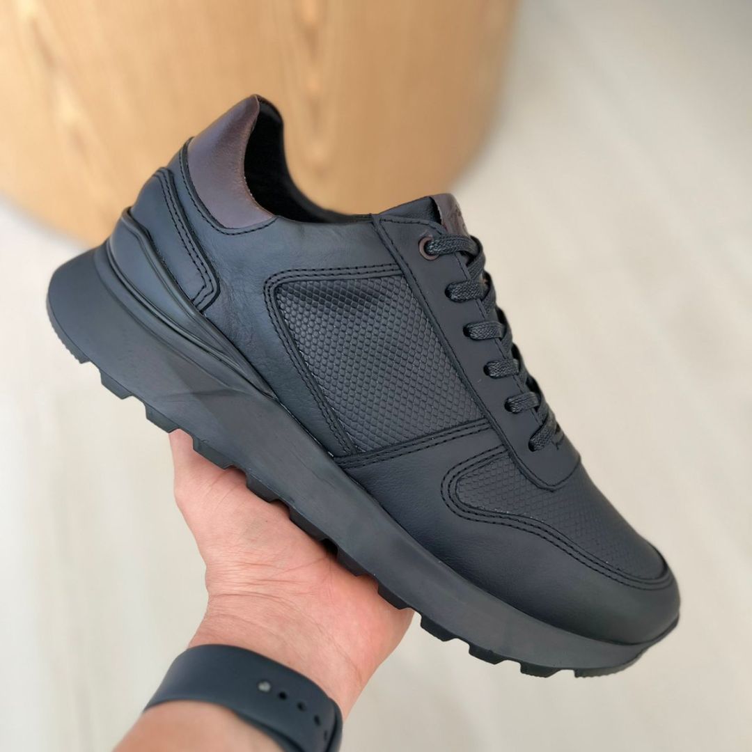 Zapato de Cuero 601 color Negro para Hombre