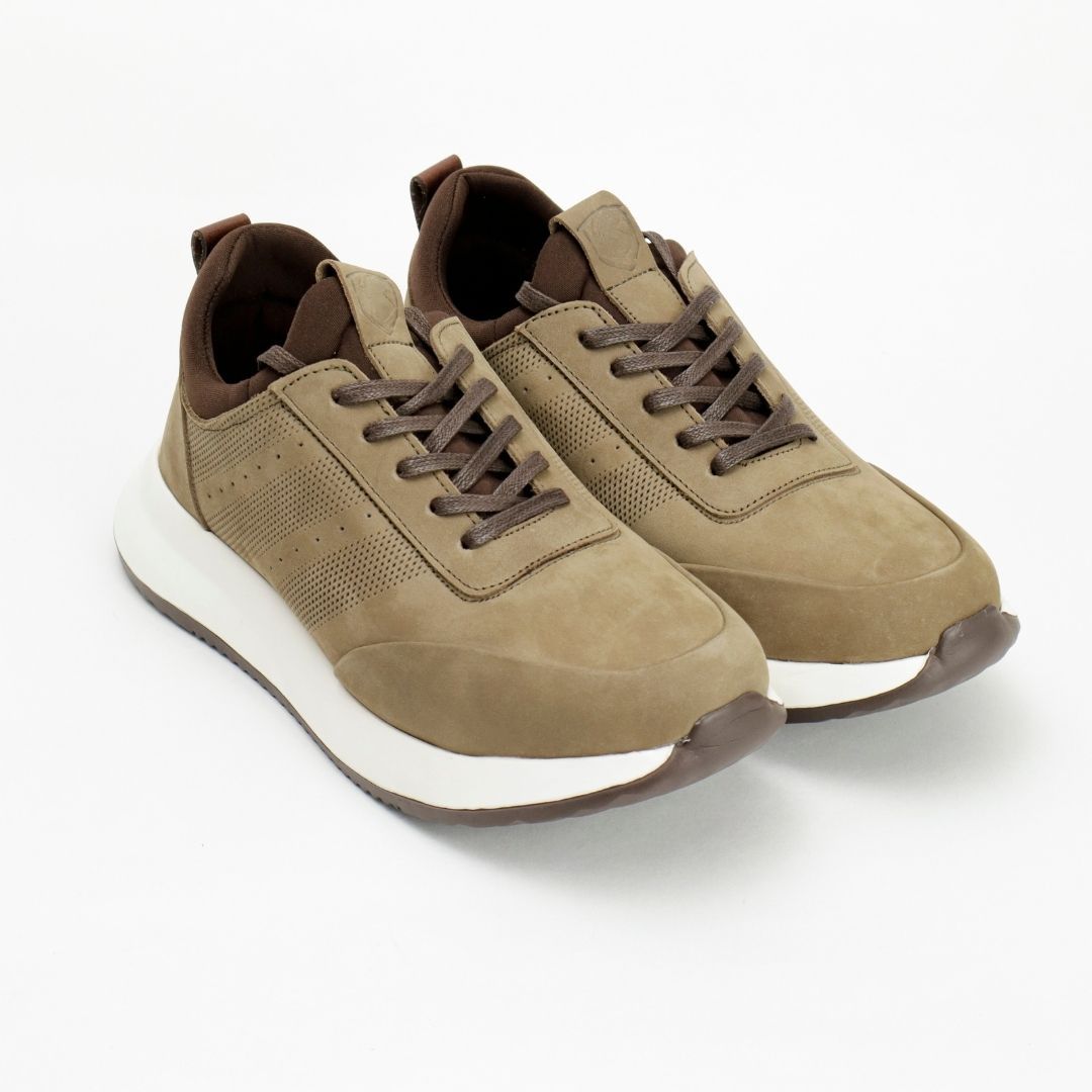 Zapato de Cuero 3216 color Ecru tipo media
