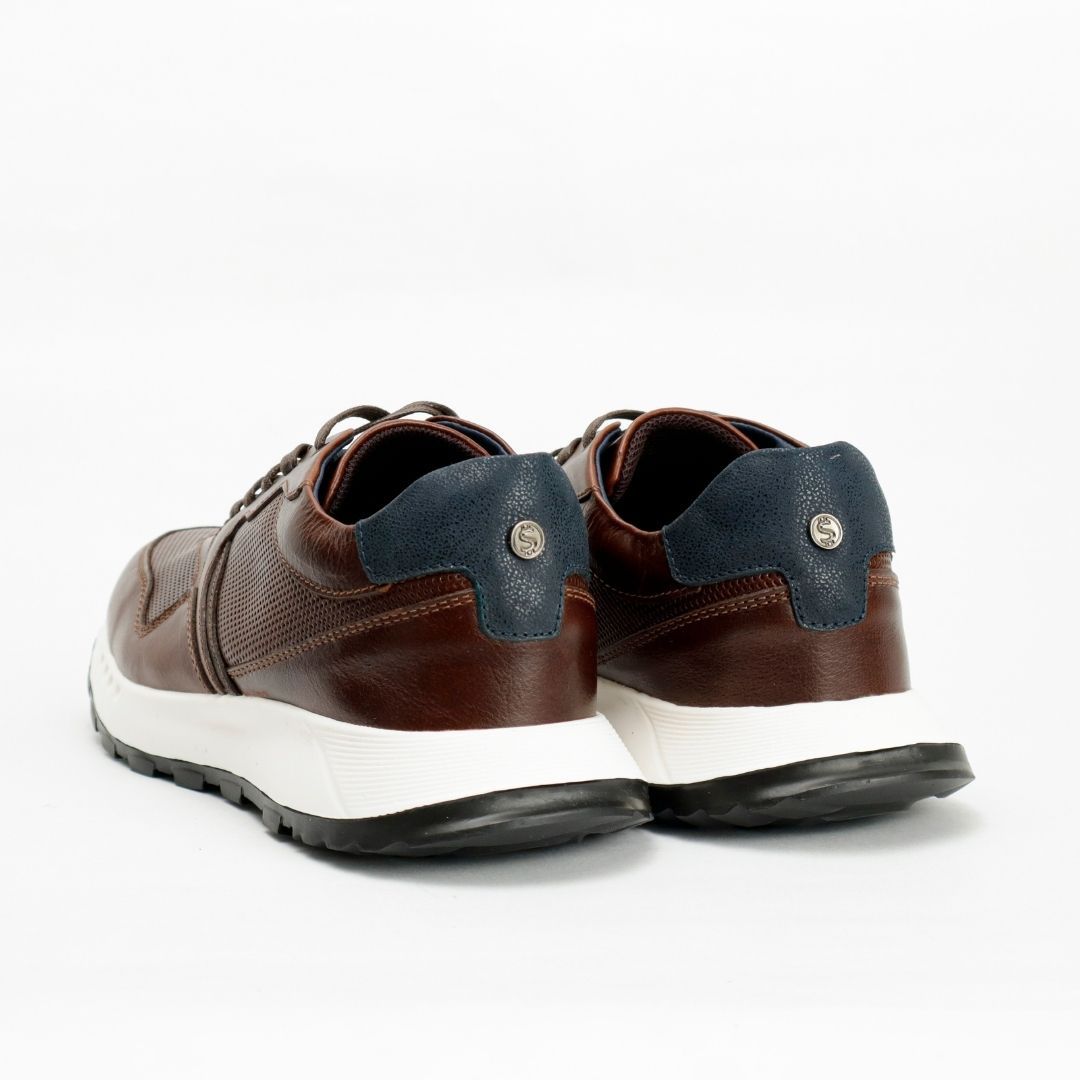 Zapato de Cuero 3211 color Coñac para Hombre