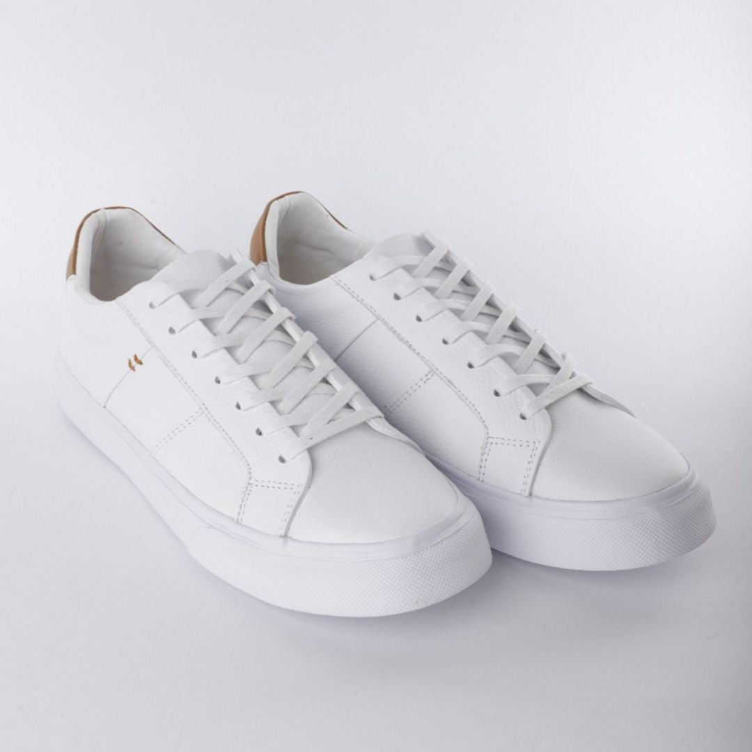 Zapato en Cuero 572 Color blanco con Miel