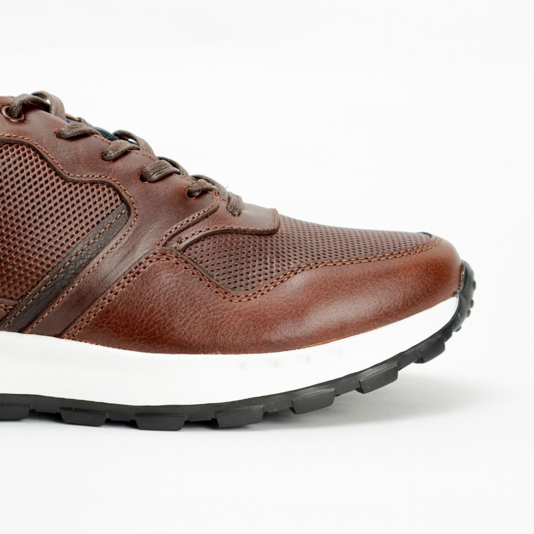 Zapato de Cuero 3211 color Coñac para Hombre