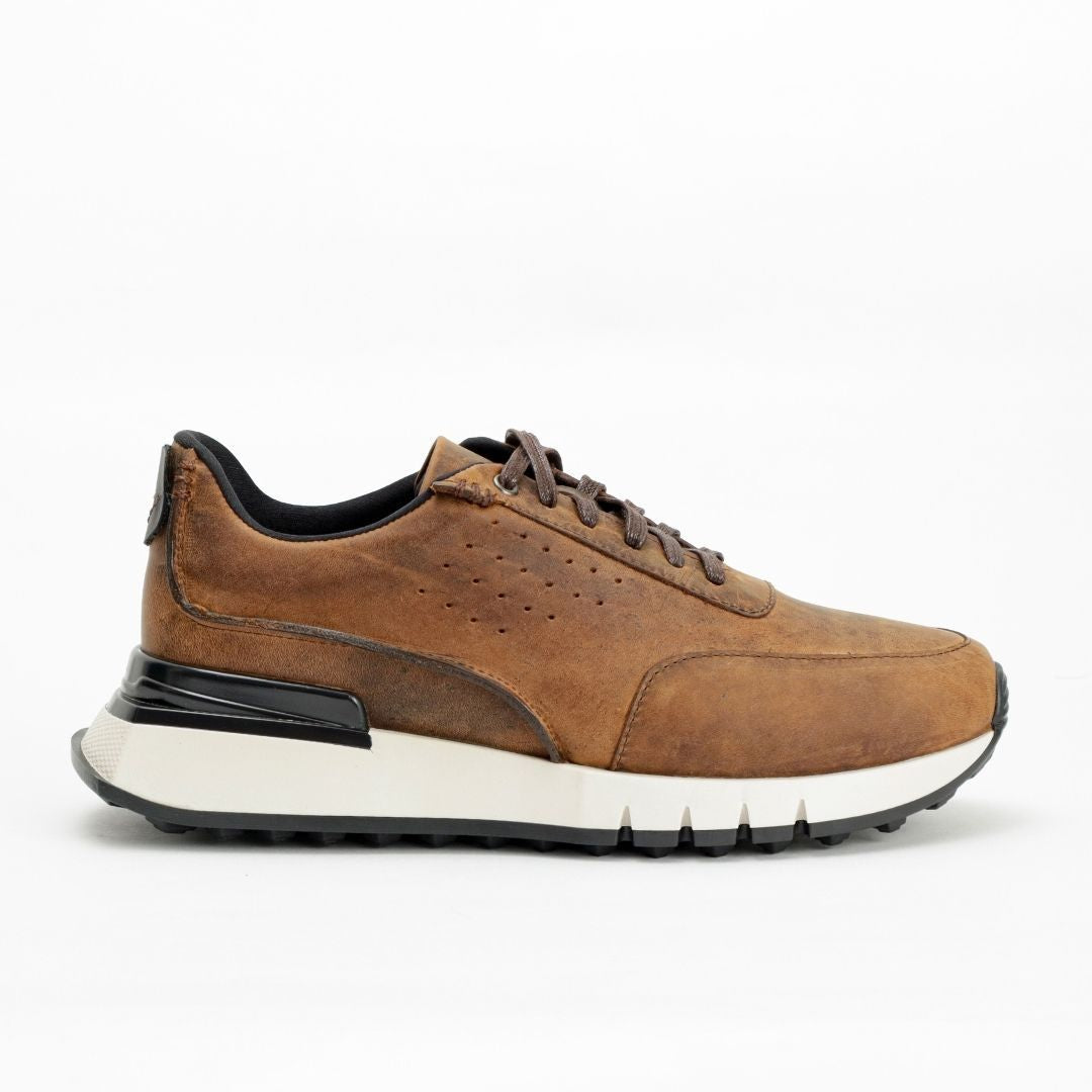 Zapato en Cuero Premium 700 A Miel con Café