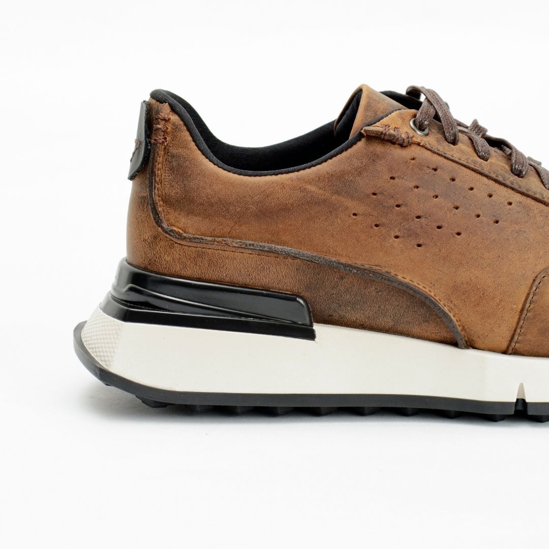 Zapato en Cuero Premium 700 A Miel con Café