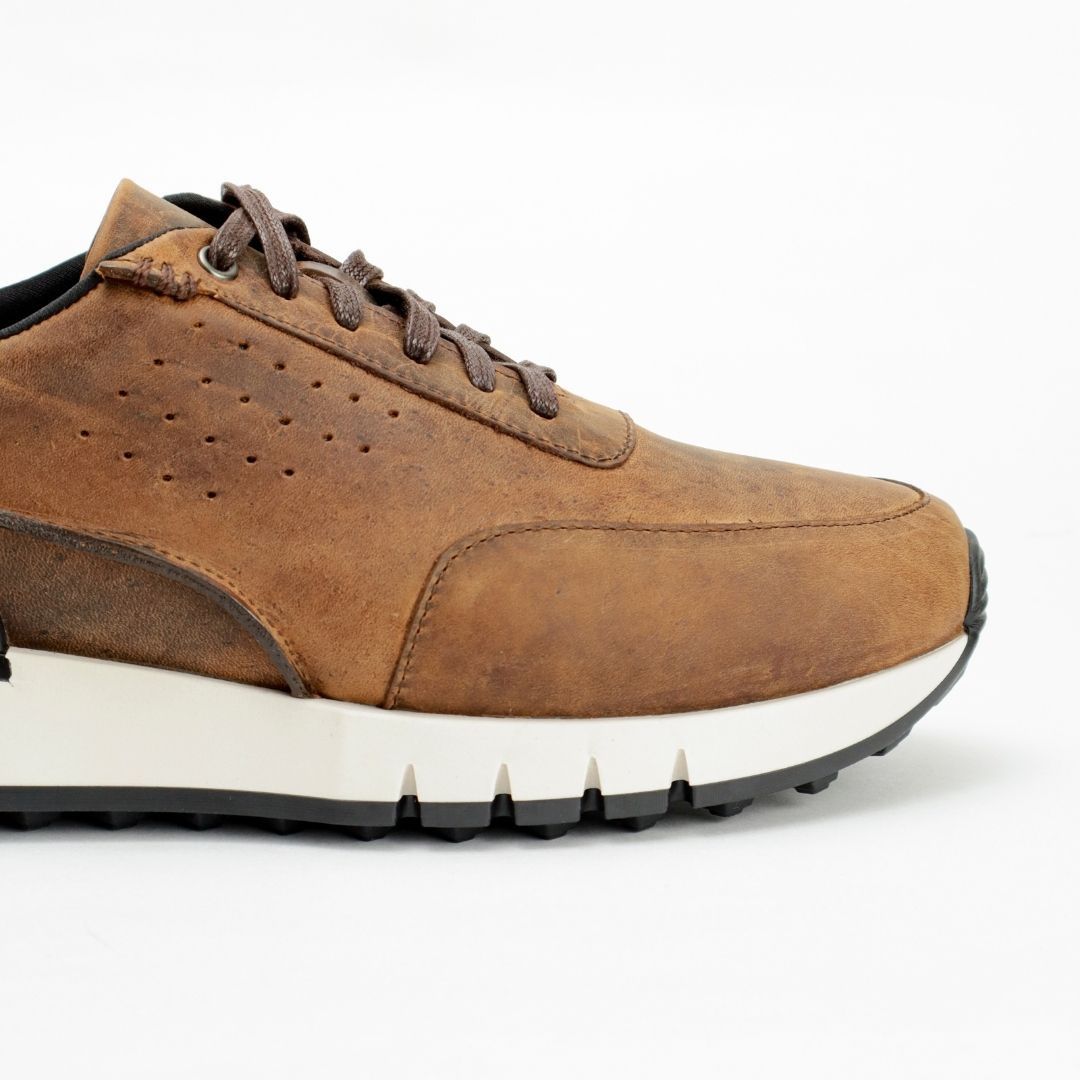 Zapato en Cuero Premium 700 A Miel con Café
