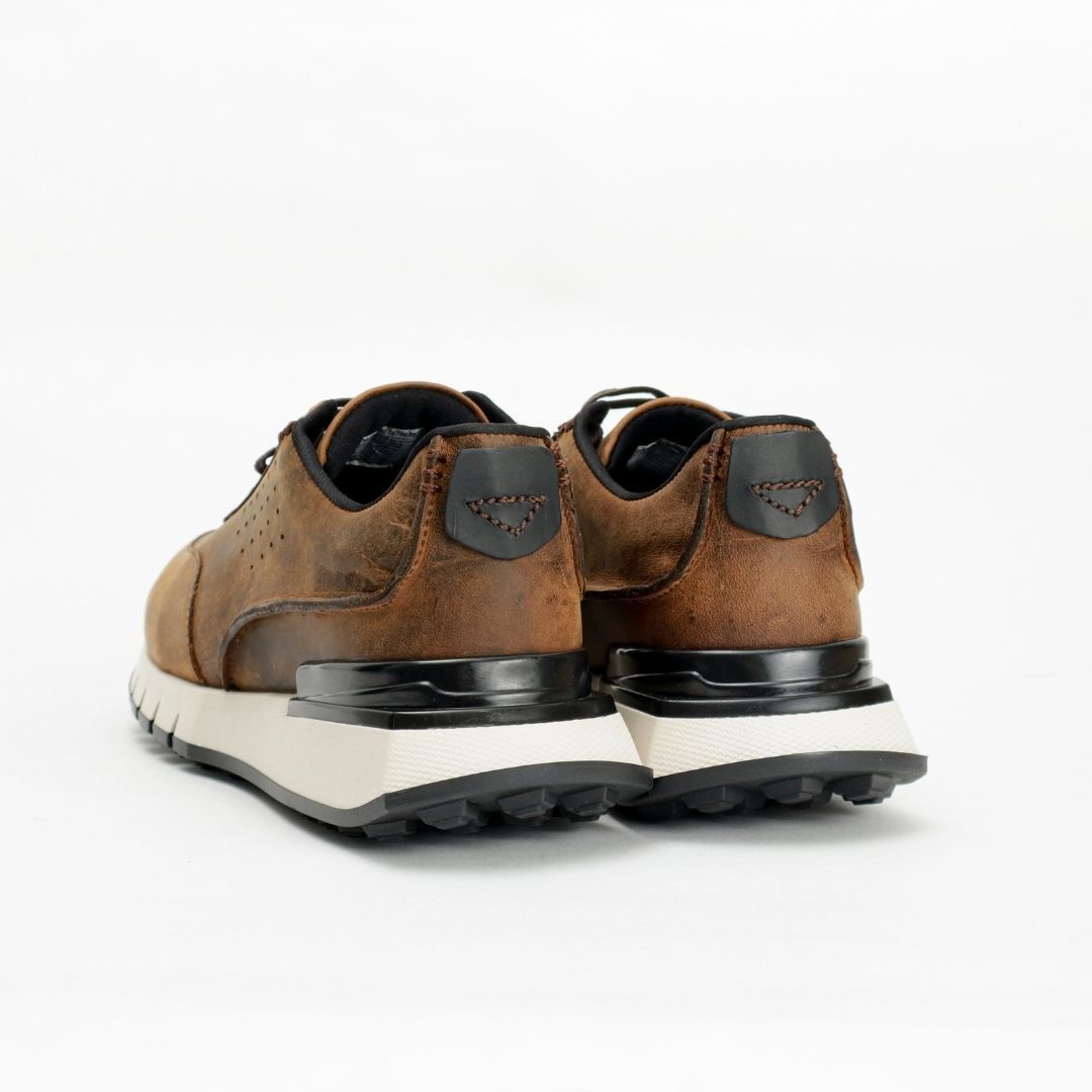Zapato en Cuero Premium 700 A Miel con Café