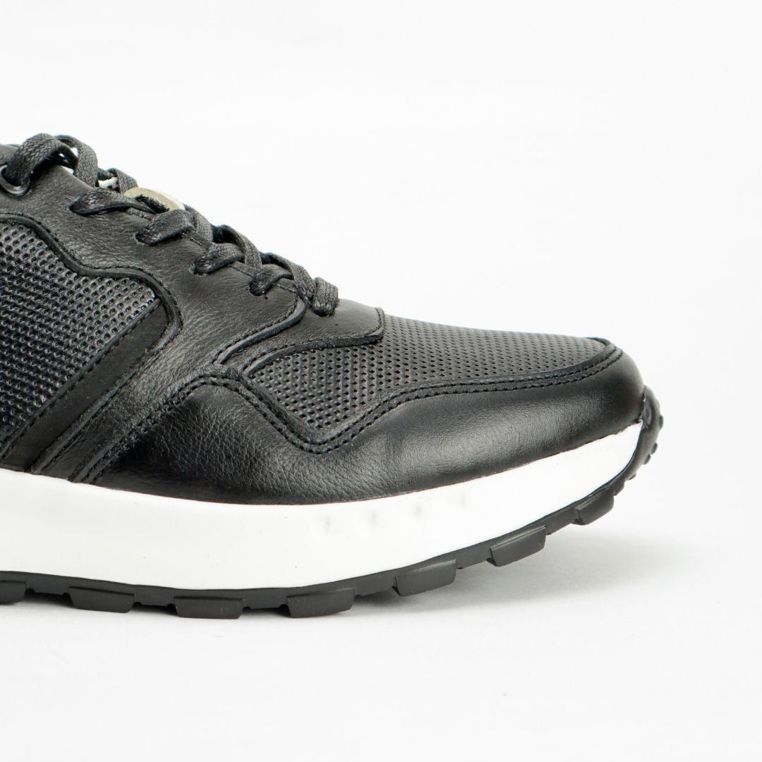 Zapato de Cuero 3211 color Negro para Hombre