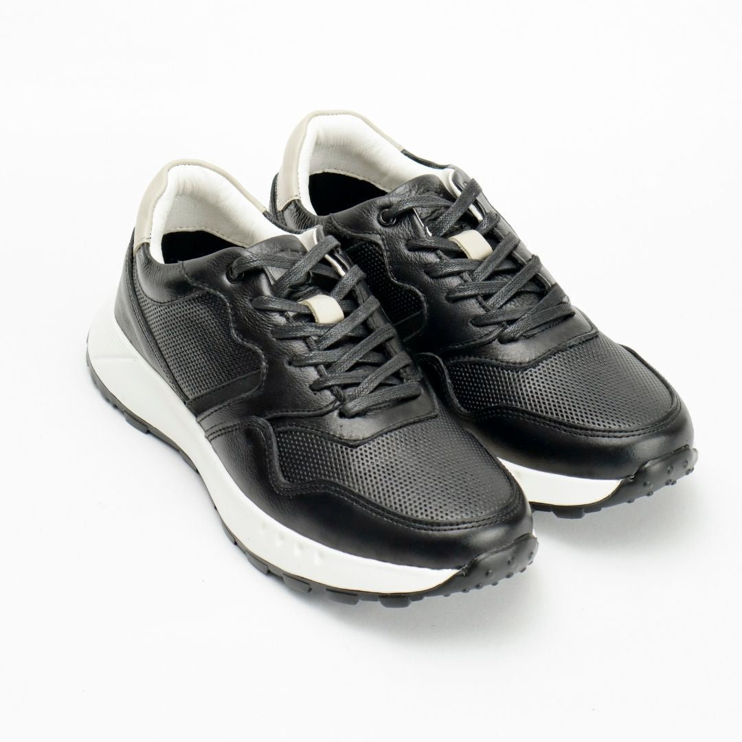 Zapato de Cuero 3211 color Negro para Hombre