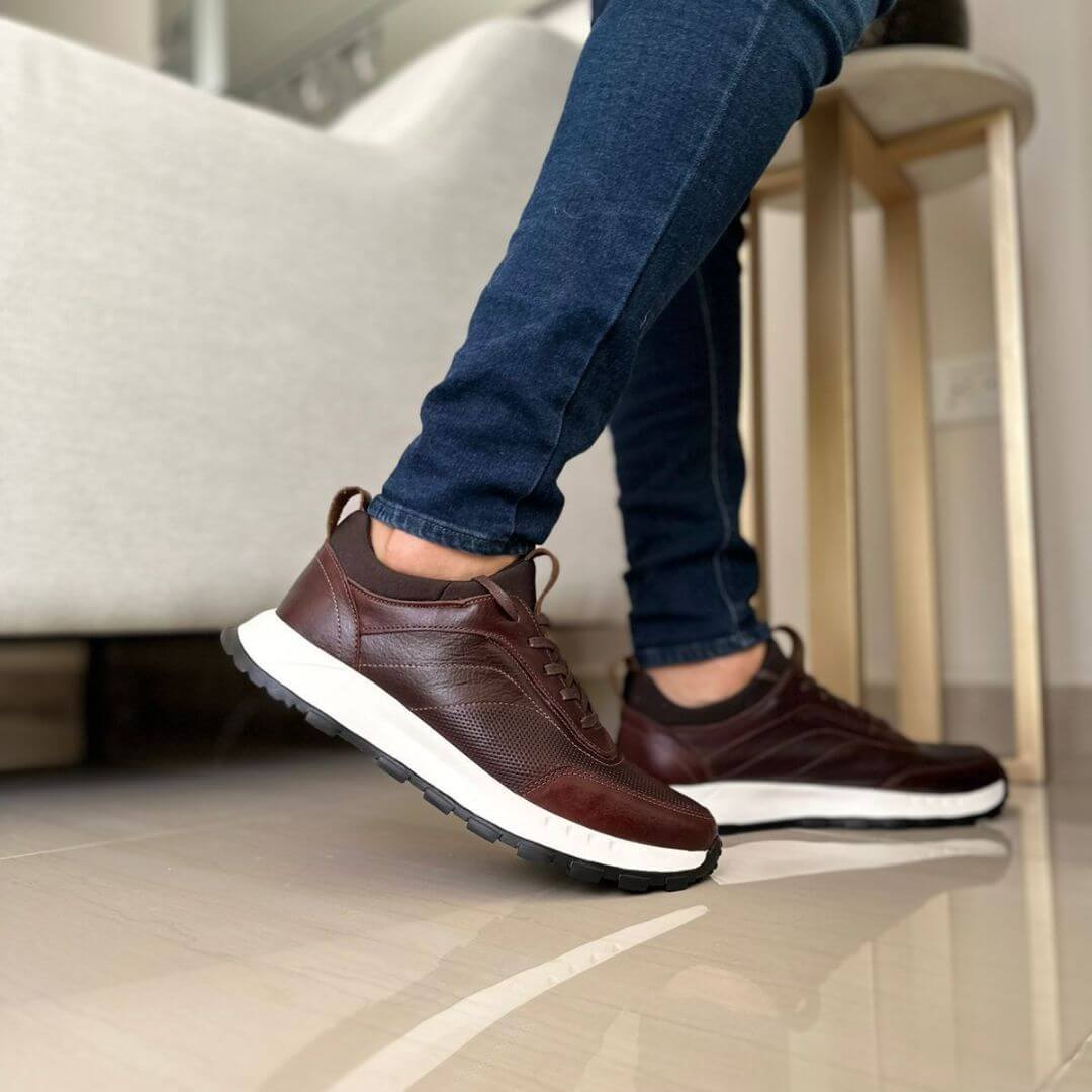 Zapato de Cuero 3050 color Coñac para Hombre