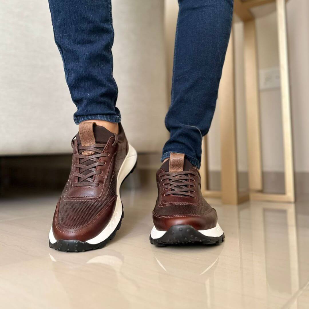 Zapato de Cuero 3050 color Coñac para Hombre