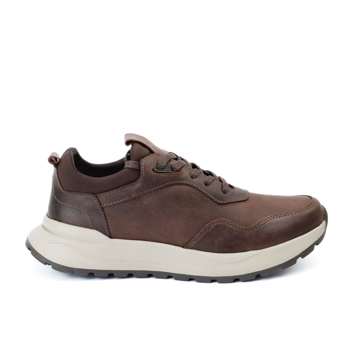 Zapato En Cuero Graso Color Moka 3308
