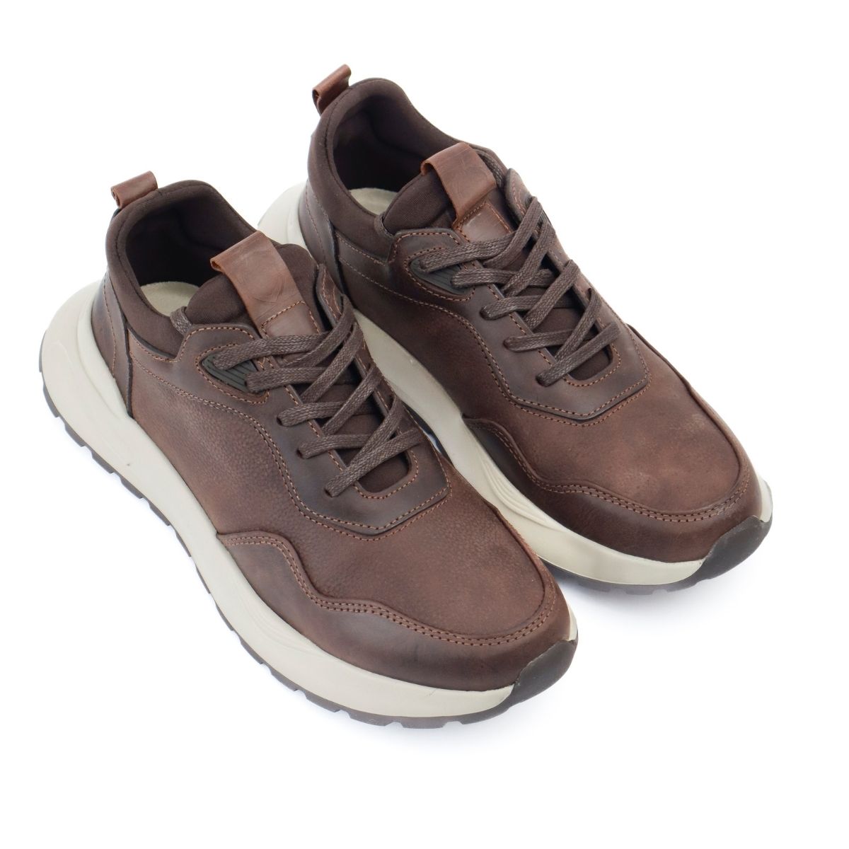 Zapato En Cuero Graso Color Moka 3308