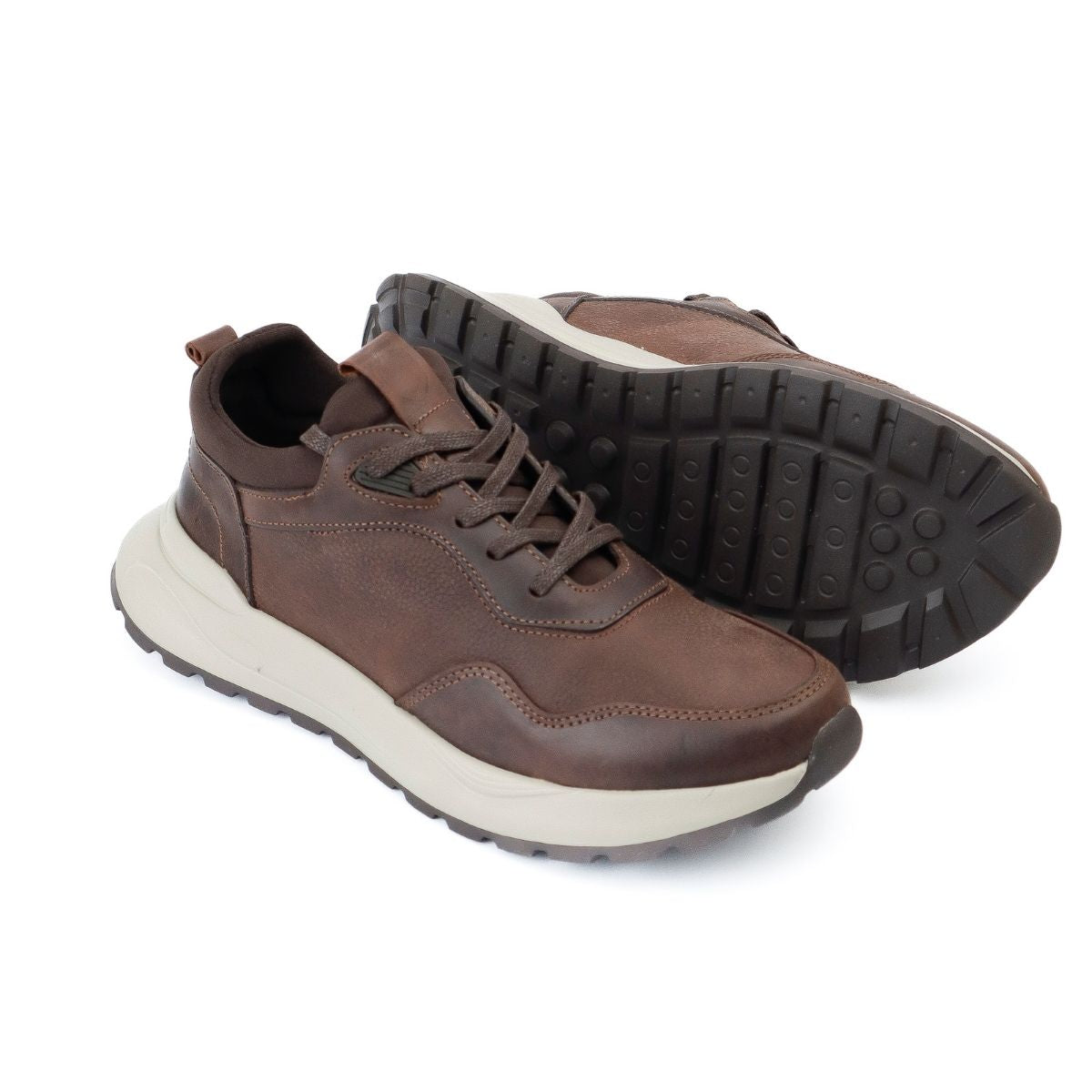 Zapato En Cuero Graso Color Moka 3308