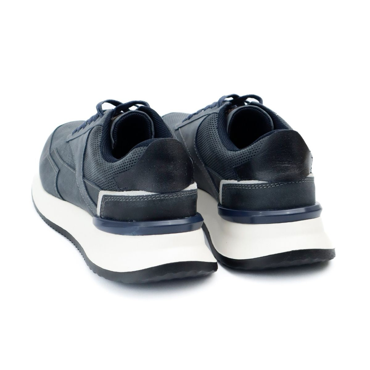 Zapato de Cuero Nobuk Azul Petróleo 3223