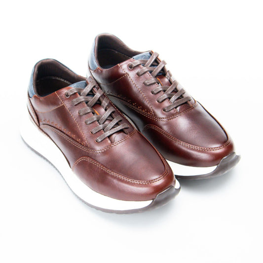 Zapato de Cuero 916 Color Vino Carmesí