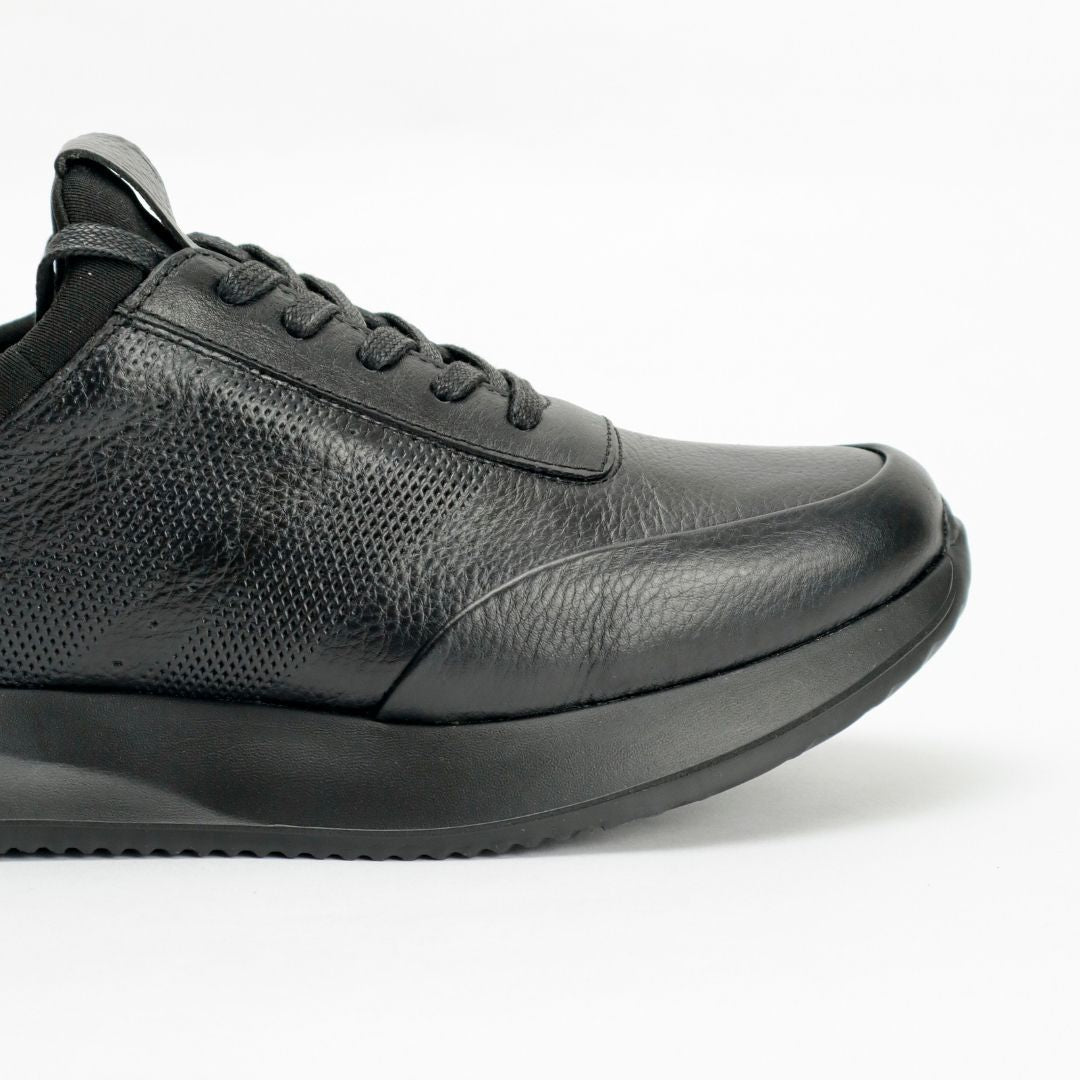 Zapato de Cuero 3216 color Negro tipo media