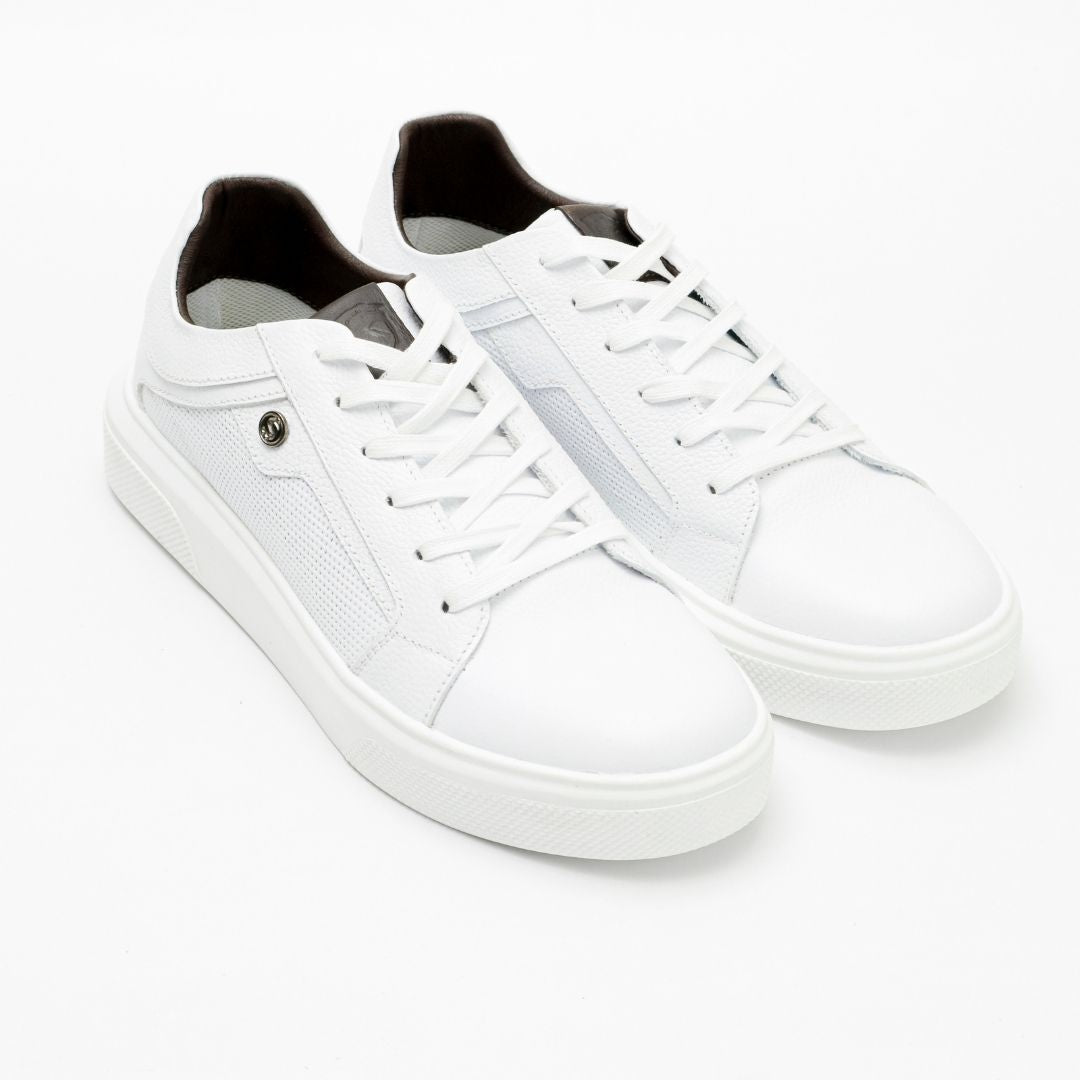 Zapato de Cuero 3208 color Blanco para Hombre
