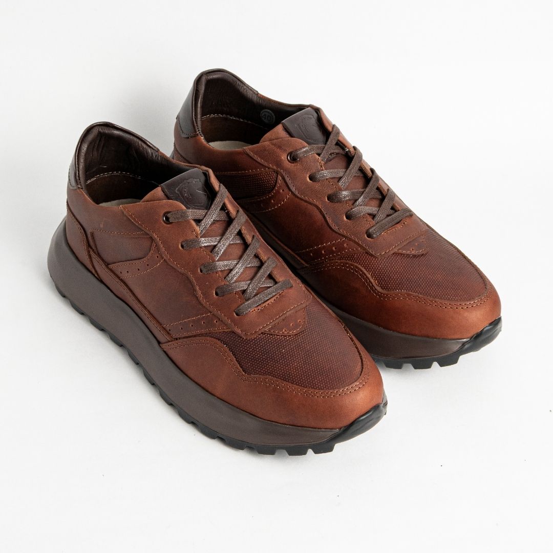 Zapato en Cuero Premium  B99  Coñac