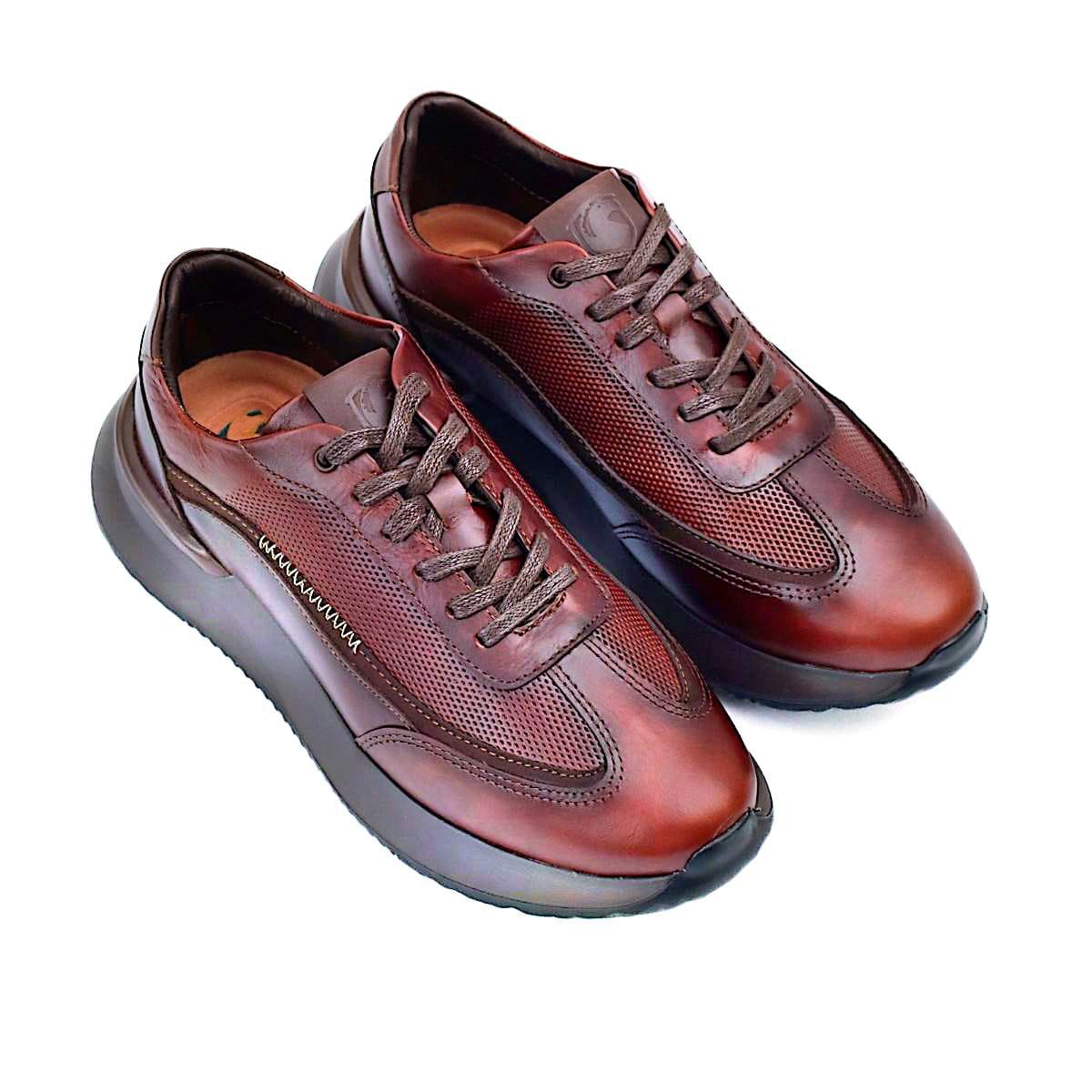 Zapato de Cuero T-008 Color Coñac