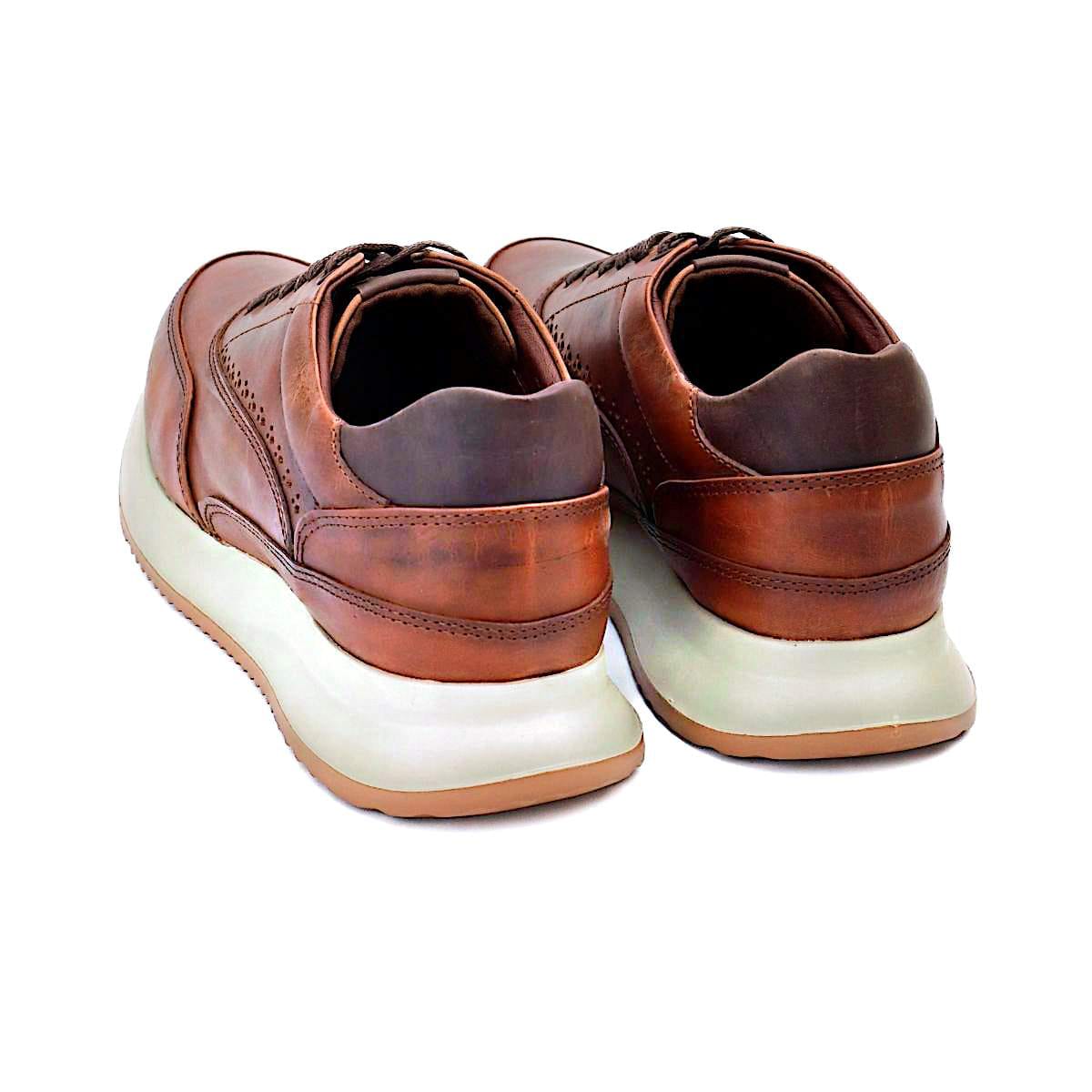 Zapato de Cuero T- 15 Color Miel con Apliques en Cafe