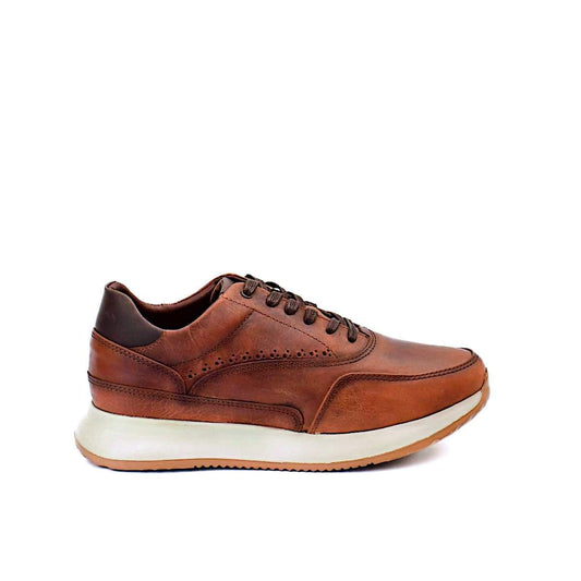 Zapato de Cuero T- 15 Color Miel con Apliques en Cafe