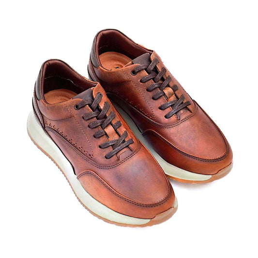 Zapato de Cuero T- 15 Color Miel con Apliques en Cafe