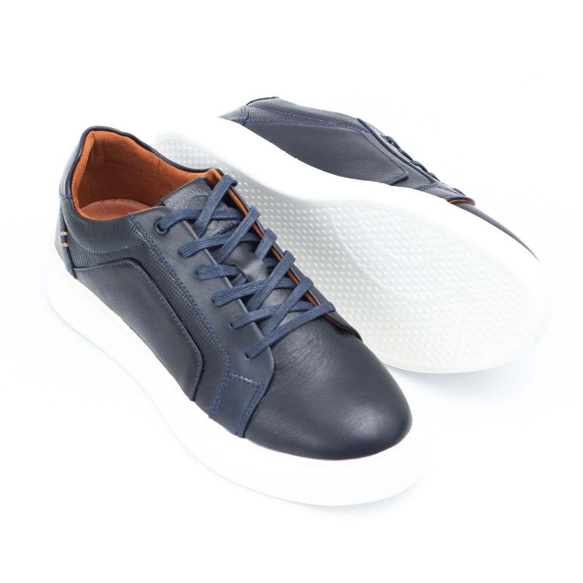 Zapato de Cuero 533 Color Azul Mate