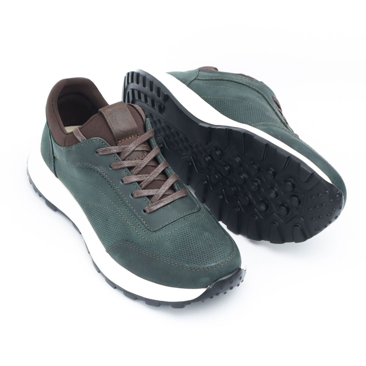 Zapato de Cuero 3050 color Verde para Hombre