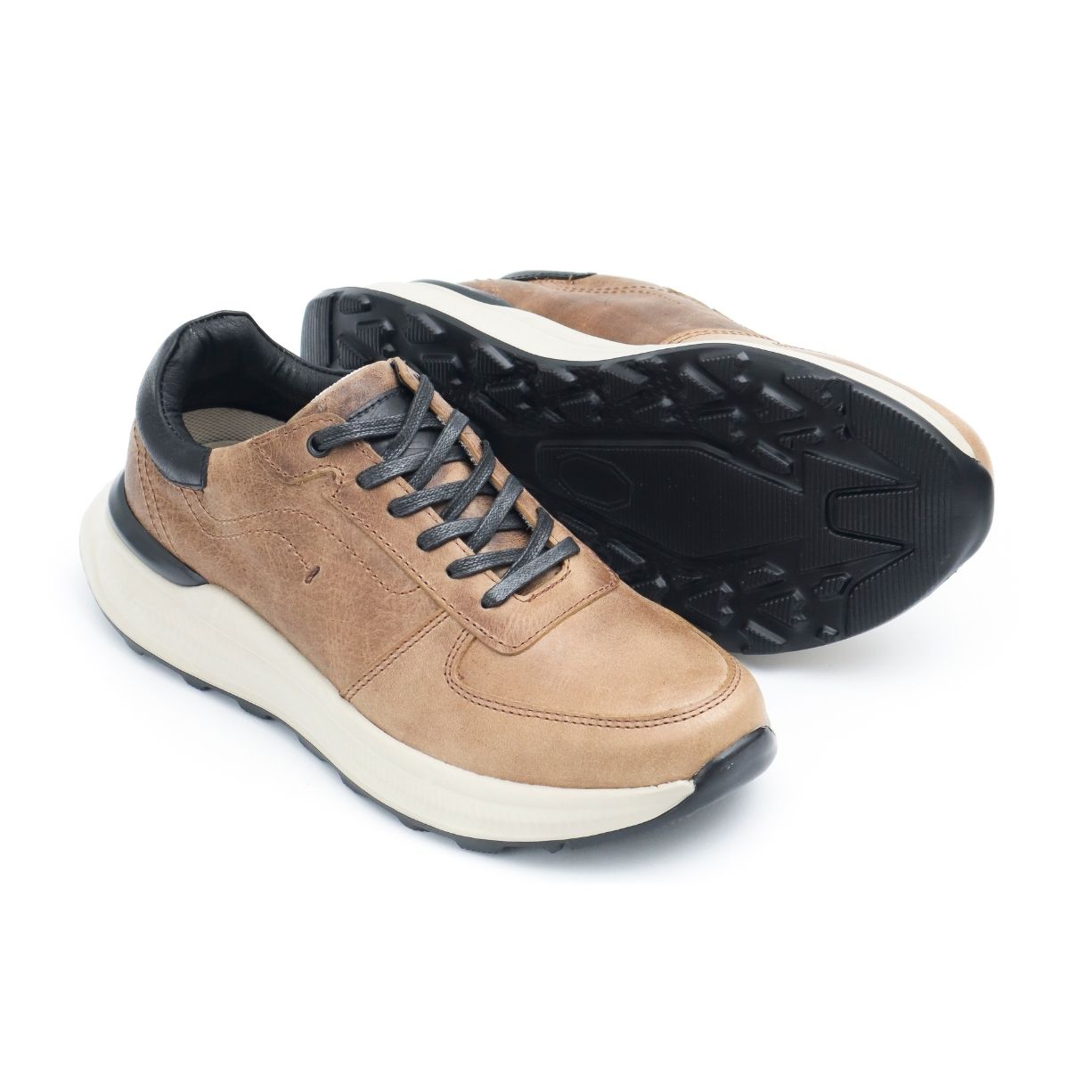 Zapato en Cuero 3315 Color Beige graso