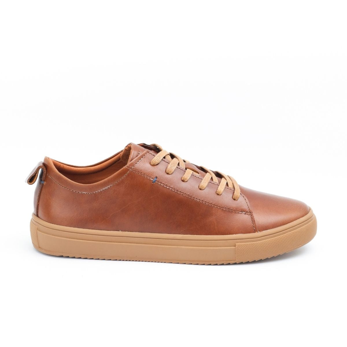Zapato de Cuero B-85 Color Miel Crepe Brillante