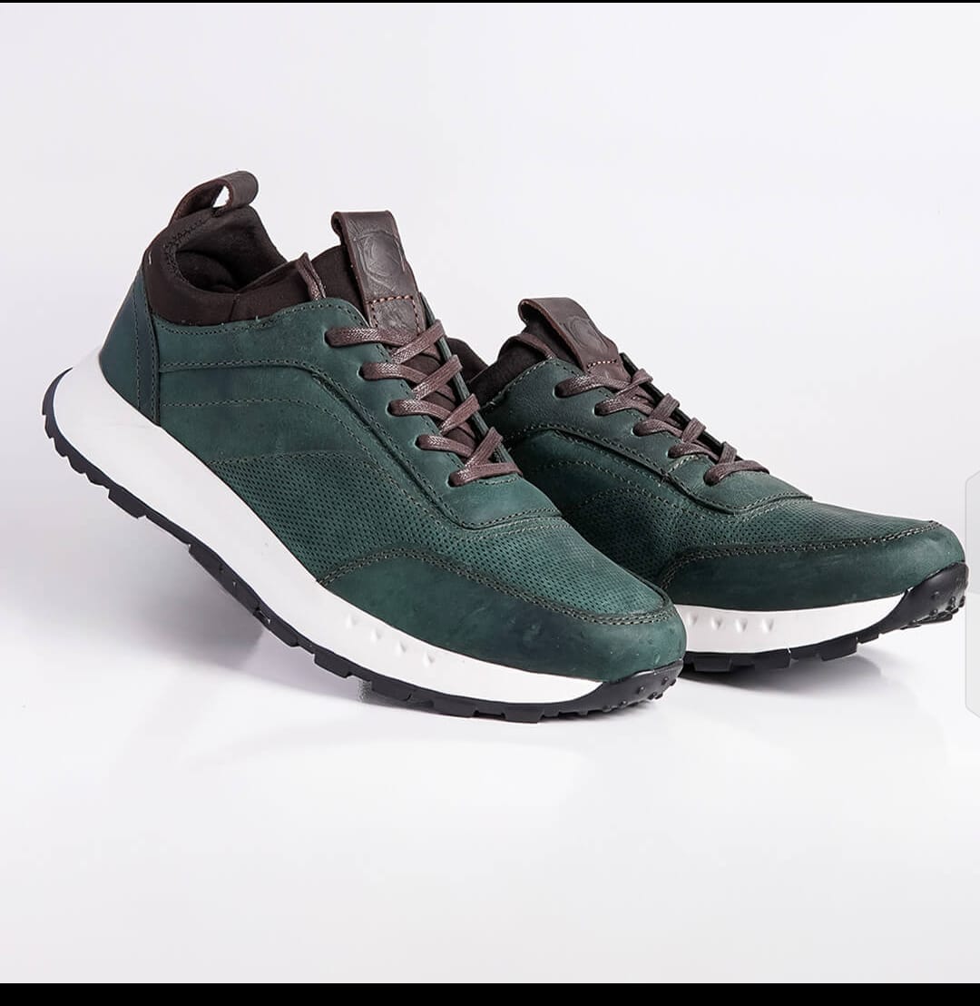 Zapato de Cuero 3050 color verde para Hombre