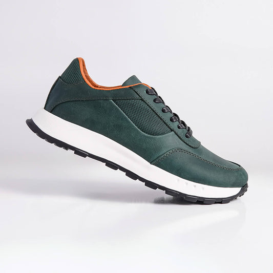 Zapato de Cuero 3061 color Verde para Hombre